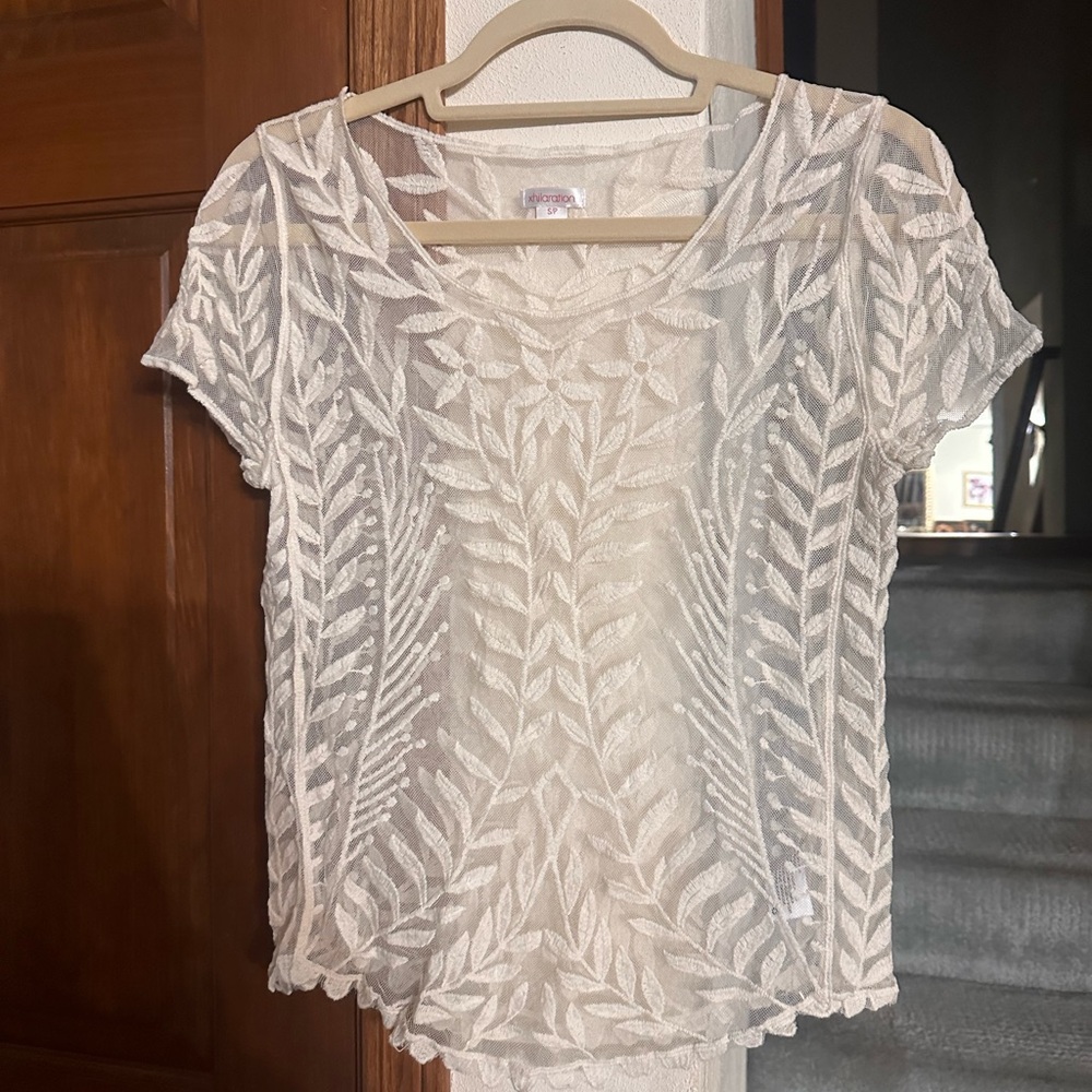 Small ivory lace top